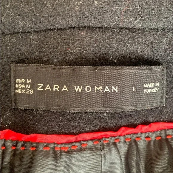 ZARA Women's Black Double-Breasted Jacket - Picture 3 of 3